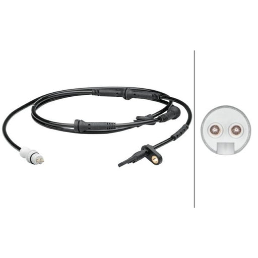 Hella ABS Wheel Speed Sensor Rear fits Fiat Punto 1999-2012