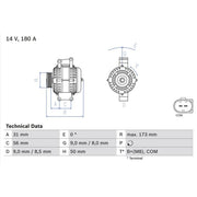 Bosch Car Alternator 12V 0 986 047 670