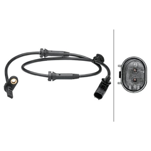 Hella ABS Wheel Speed Sensor Front fits Citroën C1 2005-2014 1.0 1.4