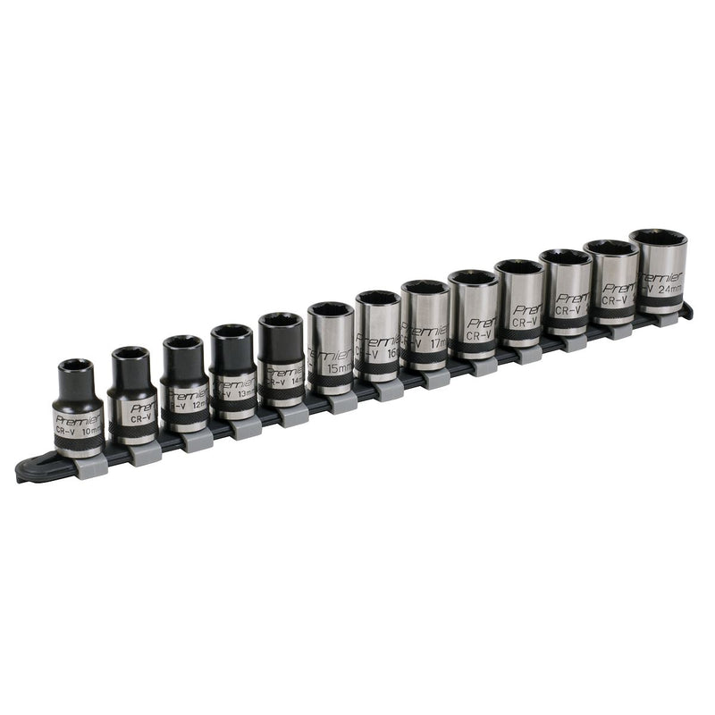 Sealey Premier Black Premier Black Lock-On Socket Set 1/2"Sq Drive 13pc AK2742B Sealey Premier Black - Dynamic Drive