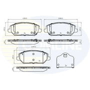 Comline Front & Rear Brake Discs & Pads fits Kia Xceed 2019 on 1.6