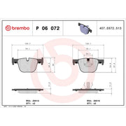 Brembo Rear Brake Internally Vented Discs & Pads fits BMW 3 2013-2019
