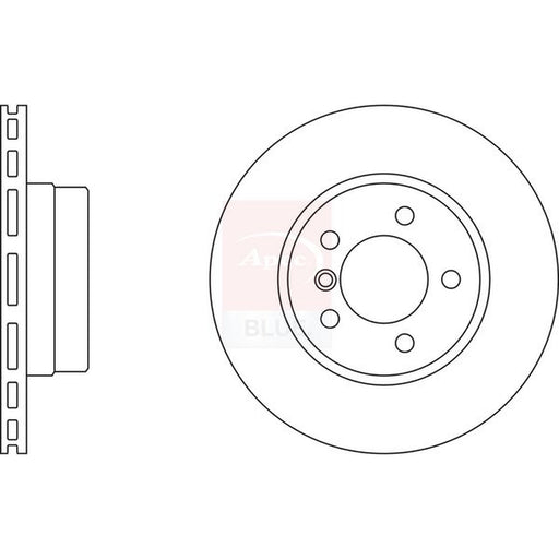 Apec 2 x Vented Brake Discs fits BMW 5 2003-2010