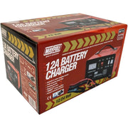 New Maypole MP716 12A Metal Battery Charger 12/24V Fast/Boost Mode Robust Steel Maypole  - Dynamic Drive