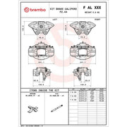 Brembo 2 x Brake Caliper Assembly Rear fits BMW 1 Sports Hatch 2011-2019