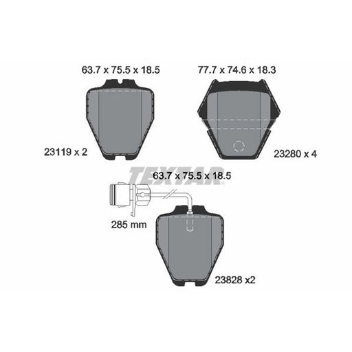 Textar Front Brake Pad Set 2311901