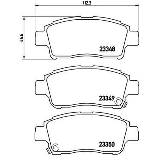 Brembo 4 x Front Brake Pad Set fits Toyota Yaris/Vitz 1999-2005 1.0 1.3 1.4