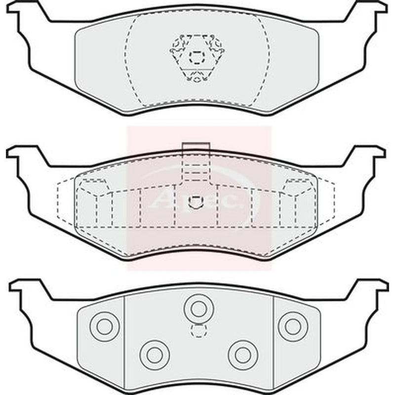 Apec Rear Brake Pad Set PAD1003