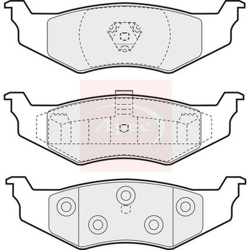 Apec Rear Brake Pad Set fits Chrysler Neon 1994-1999 1.8 2.0