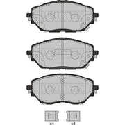Juratek Front & Rear Pads fits Toyota C-Hr 2016 on 1.2 1.8 2.0