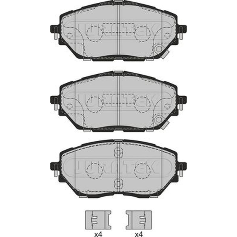 Juratek Front Brake Pad Set fits Toyota C-Hr 2016 on 1.2 1.8 2.0