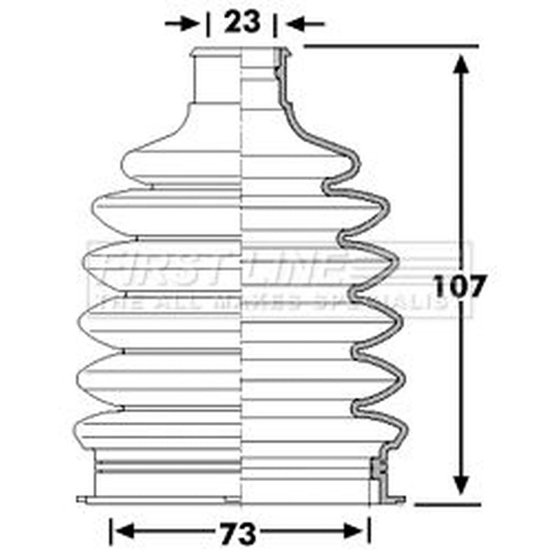 First Line Drive Shaft Bellow Kit Front Left Thermoplast fits Ford Fiesta VI