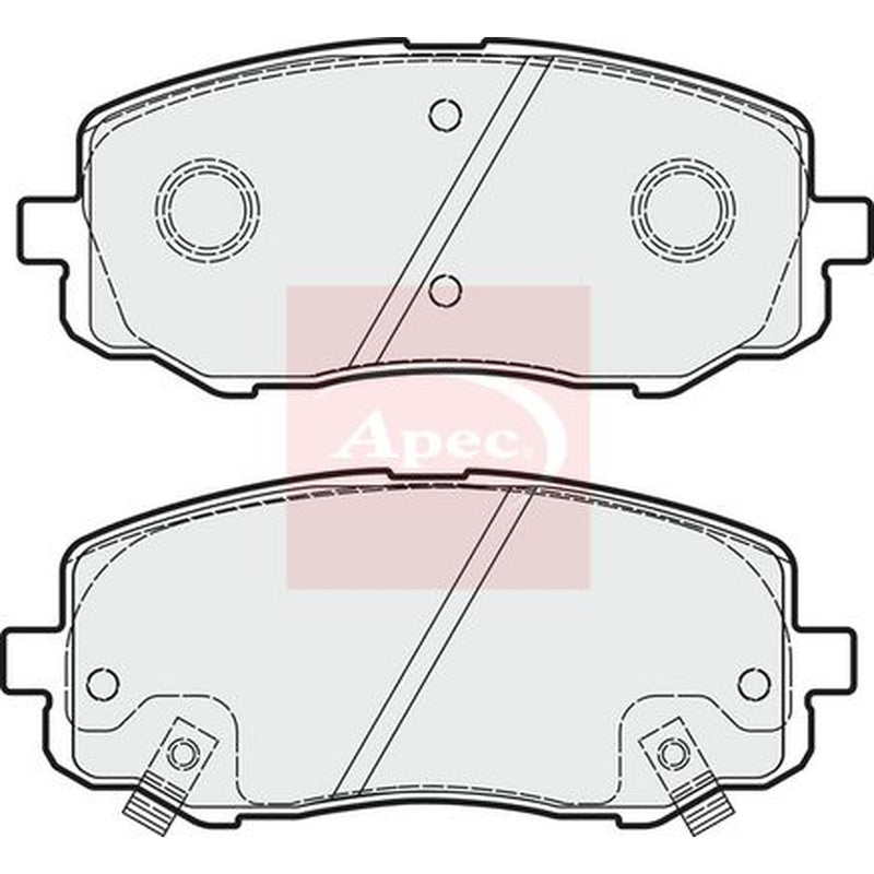 Apec Front Brake Pad Set fits Hyundai I20 I 2008-2015 1.2