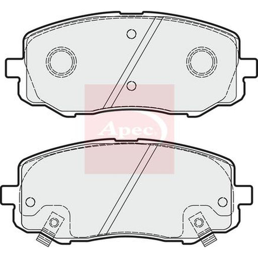 Apec Front Brake Pad Set fits Hyundai I20 I 2008-2015 1.2