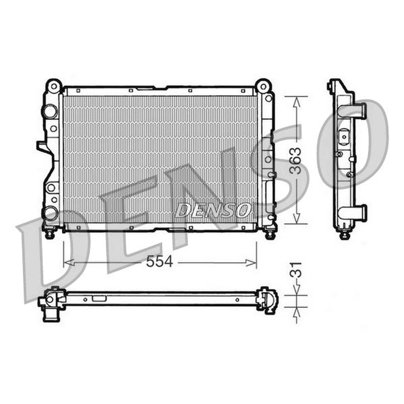 Denso Engine Radiator fits Alfa Romeo 145 1995-2001 2.0
