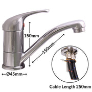 Ducale Chrome Mixer Tap 15cm Spout Nova - Dynamic Drive