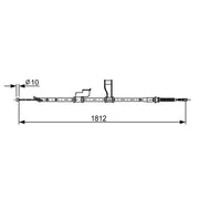 Bosch Handbrake Cable Left Rear fits Hyundai I10 I 2007-2013 1.0 1.1 1.2