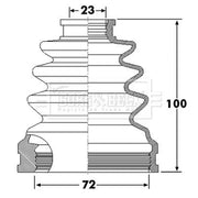 Borg & Beck Drive Shaft Bellow Kit transmission sided BCB6298