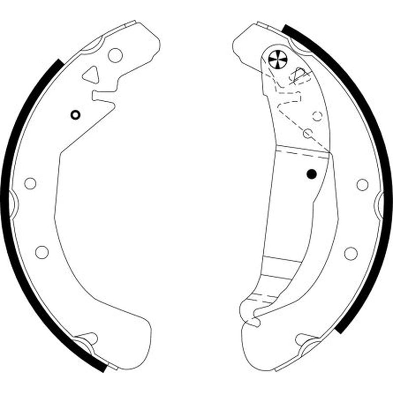 Mintex Brake Shoe Set Axle Kit fits Opel Astra G 1998-2009
