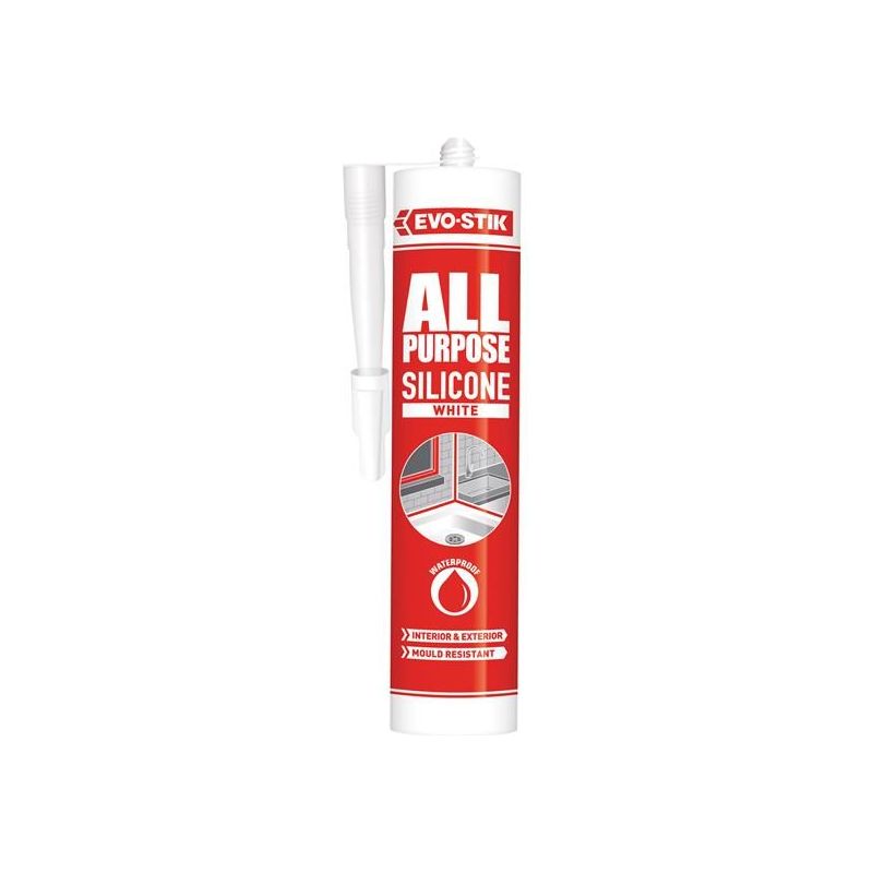 Evo-Stik 112902 All Purpose Flex Silicone Sealant White C20 EVO-STIK - Dynamic Drive