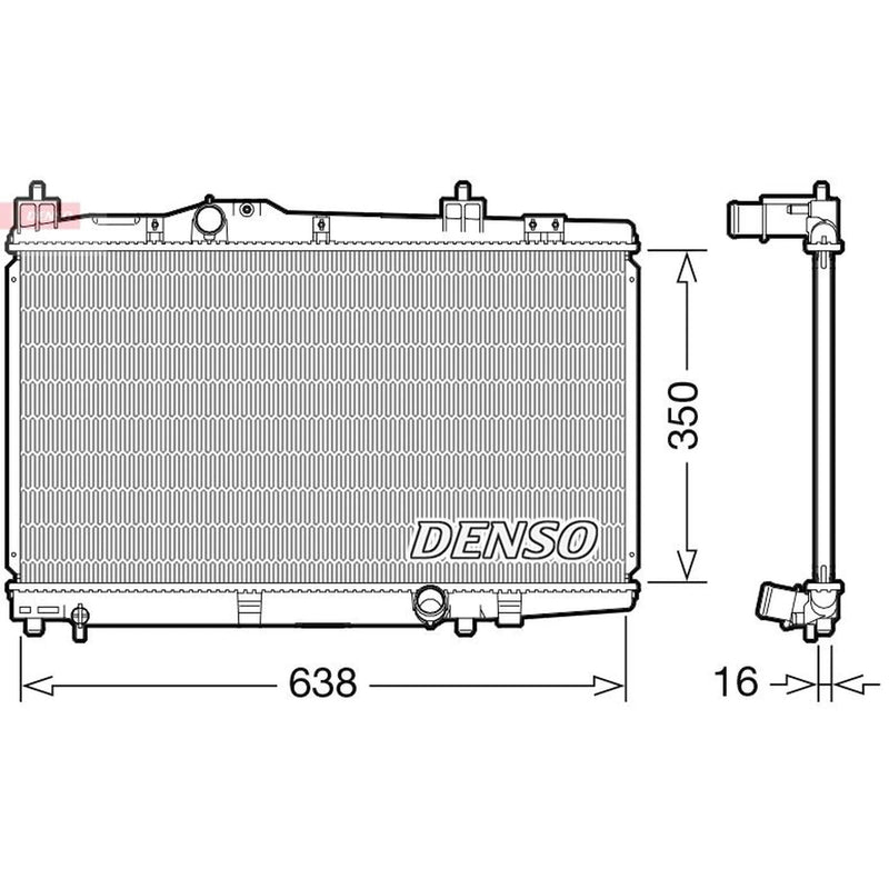 Denso Engine Radiator fits Toyota Yaris Verso 2001-2005 1.4