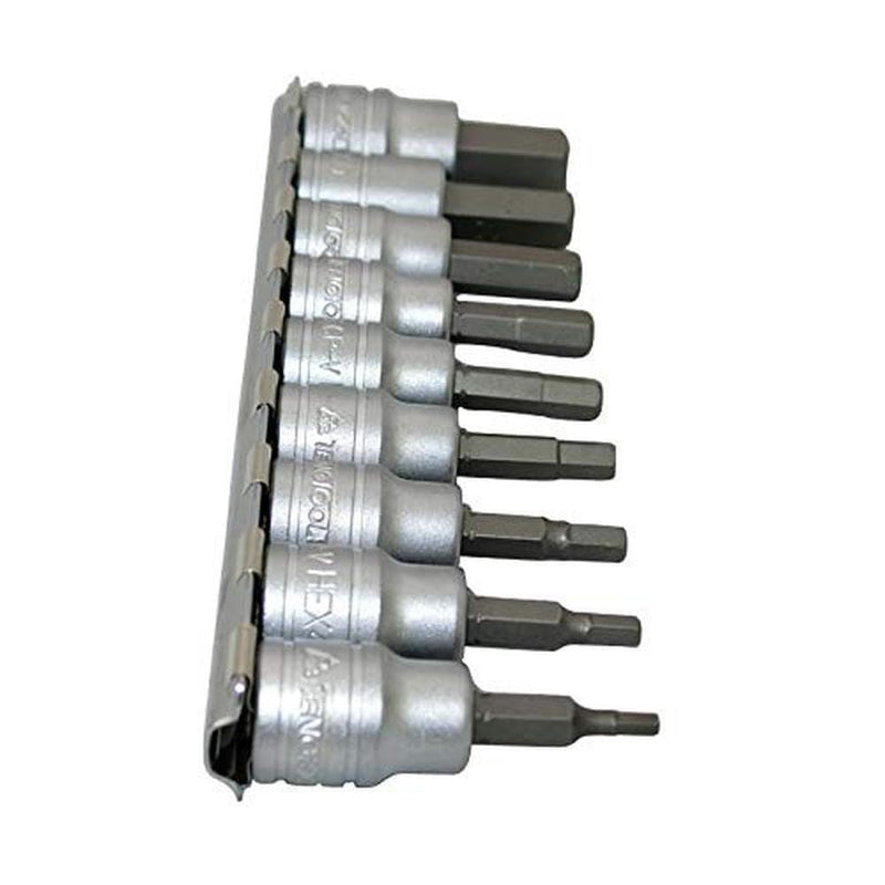 Teng Tools 3/8" Hex Bit Socket Clip Rail Set 9 Pieces Teng Tools - Dynamic Drive
