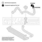 First Line Intercooler Turbo Charge Air Hose fits Land Rover Discovery Sport