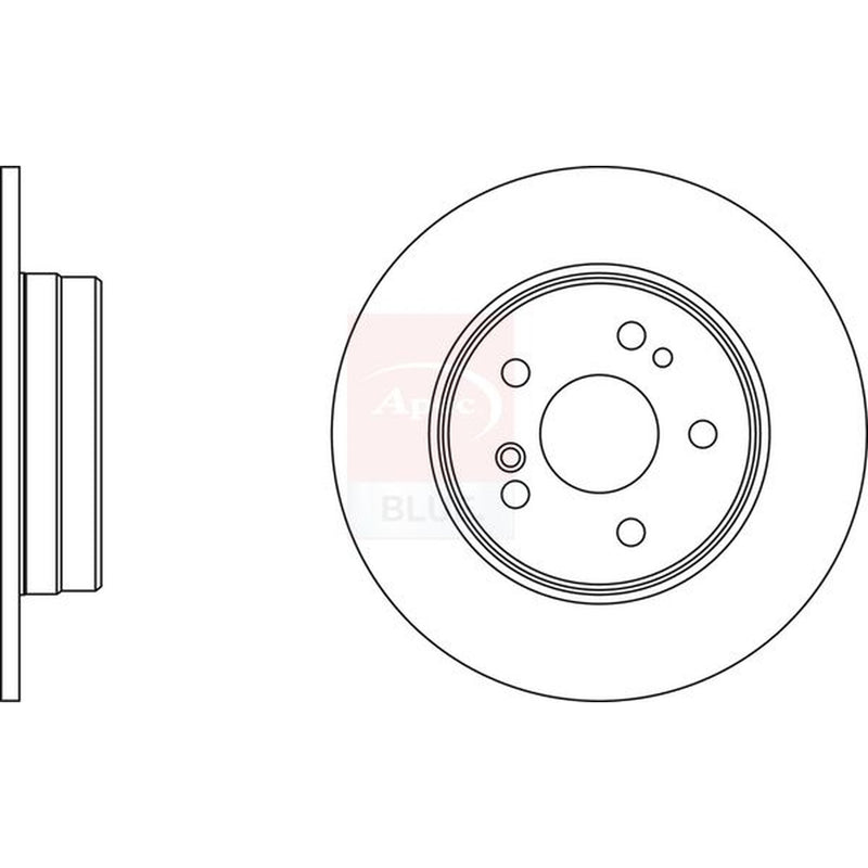 Apec Front & Rear Brake Discs & Pads fits Mercedes-Benz E-Class 2000-2002