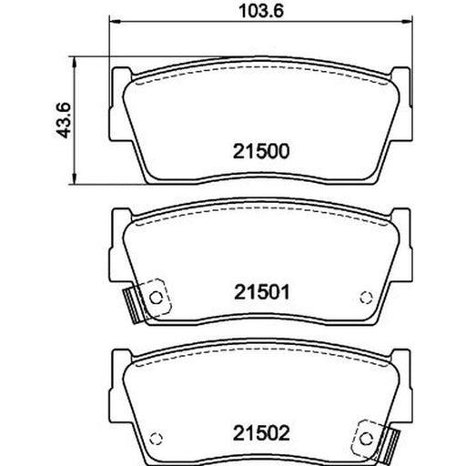 Mintex Front Brake Pad Set fits Suzuki Vitara 1988-1999 1.6 1.9