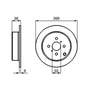 Bosch Front & Rear Brake Discs & Pads fits Toyota Yaris 1999-2005 1.0 1.3 1.4