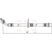 Apec Brake Hydraulic Hose Line Front Right HOS4123