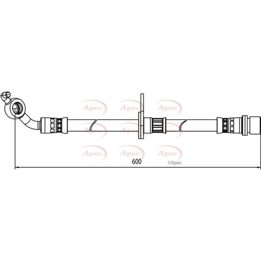 Apec Brake Hydraulic Hose Line Front Right HOS4123