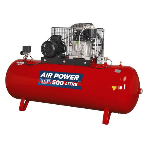 Sealey 500L Belt Drive Air Compressor with Cast Cylinders 7.5hp 3ph 2-Stage Sealey - NN4 Online 
