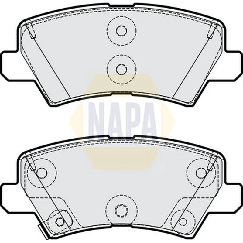 NAPA Rear Brake Pad Set fits Kia Picanto III 2017-2018 1.0 1.2