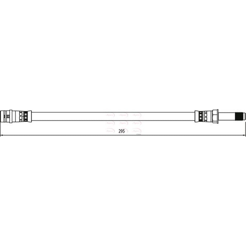 Apec Brake Hydraulic Hose Line Rear Left fits VW Transporter 2003-2009 1.9 2.5