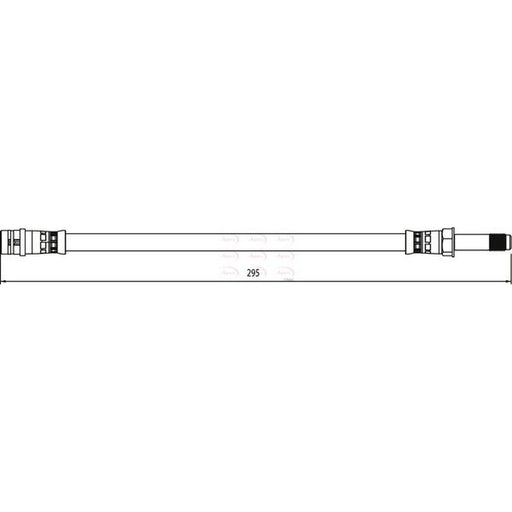 Apec Brake Hydraulic Hose Line Rear Left fits VW Transporter 2003-2009 1.9 2.5