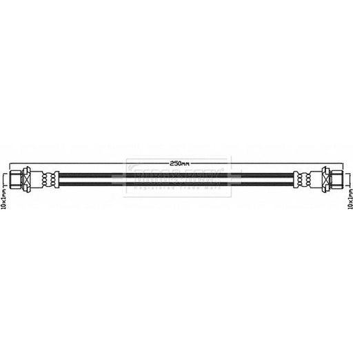 Borg & Beck Brake Hydraulic Hose Line inner BBH8066