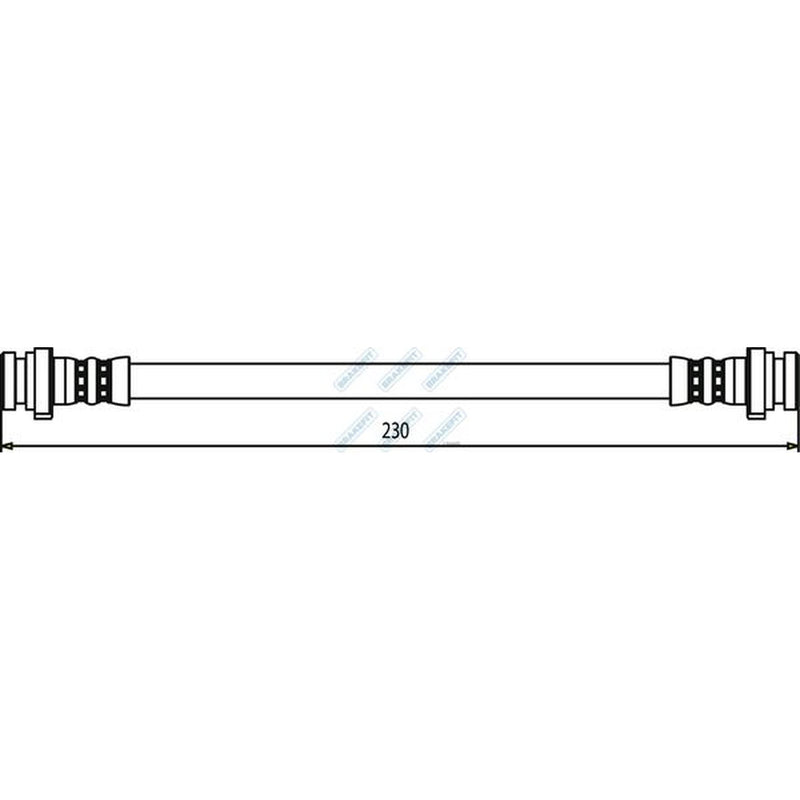 Apec Brake Hydraulic Hose Line Rear fits Nissan Micra II 1992-2003 1.0 1.3 1.4