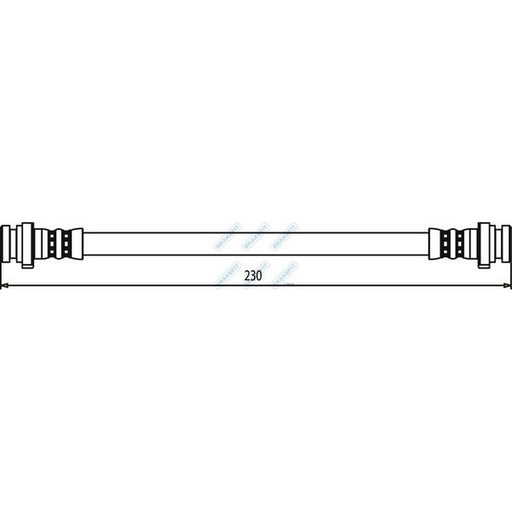 Apec Brake Hydraulic Hose Line Rear fits Nissan Micra II 1992-2003 1.0 1.3 1.4
