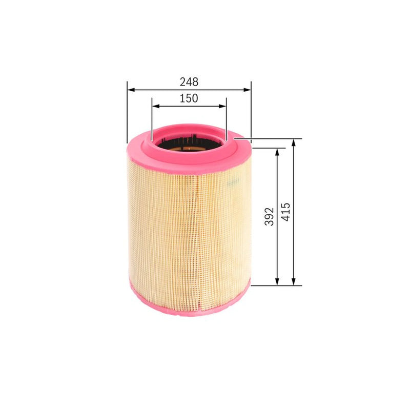 Bosch Engine Air Filter fits Iveco Eurocargo I-Iii 1991-2015