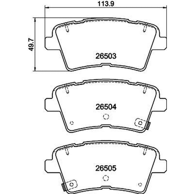 Mintex Rear Brake Pad Set fits Kia Optima 2015-2019 2.0