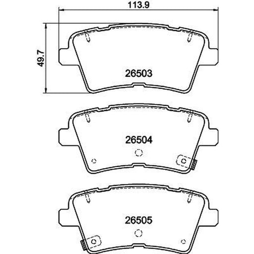 Mintex Rear Brake Pad Set fits Kia Optima 2015-2019 2.0