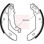 Apec Brake Shoe Set Axle Kit fits Citroën Xsara 1997-2005 1.4 1.6 1.8 1.9