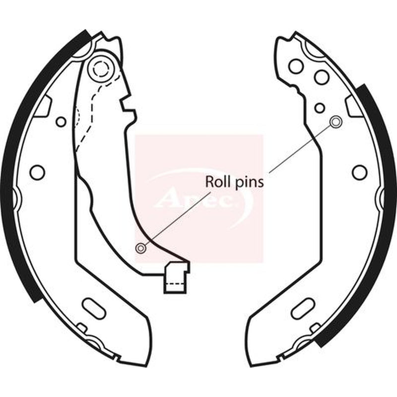 Apec Brake Shoe Set Axle Kit fits Citroën Xsara 1997-2005 1.4 1.6 1.8 1.9