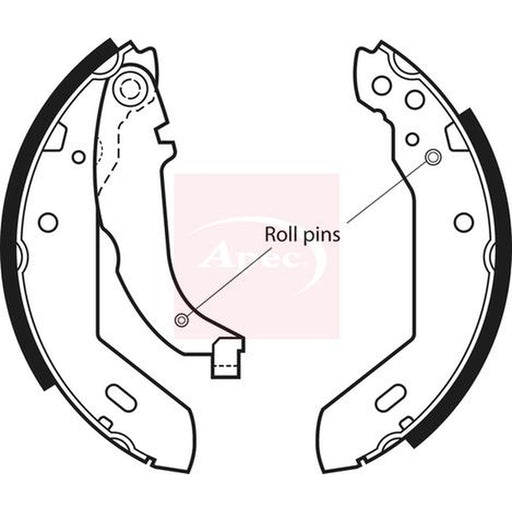 Apec Brake Shoe Set Axle Kit fits Citroën Xsara 1997-2005 1.4 1.6 1.8 1.9