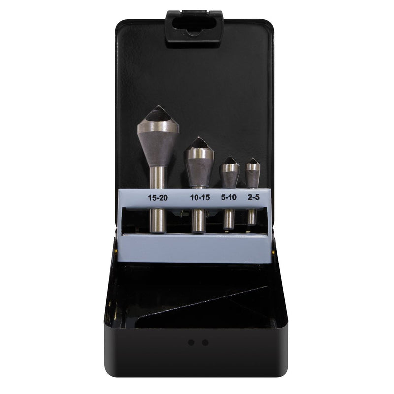 Sealey Slotted Deburring Countersink Drill Bit Set 4pc 90 CSSET4O Sealey - Dynamic Drive