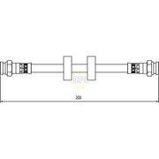 NAPA Brake Hydraulic Hose Line Rear fits Citroën Nemo 2009-2010 1.3 1.4