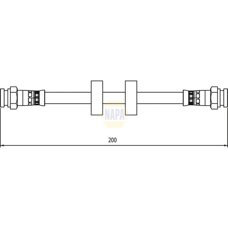 NAPA Brake Hydraulic Hose Line Rear NBH1321