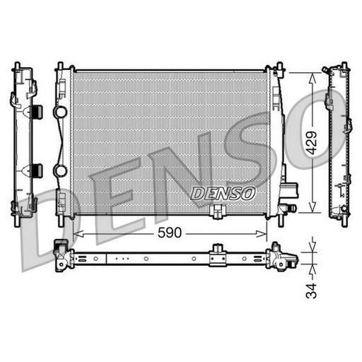 Denso Engine Radiator fits Nissan Qashqai +2 2008-2013 1.5