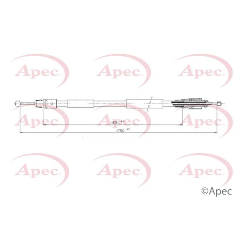 Apec Handbrake Cable Right Rear CAB1758